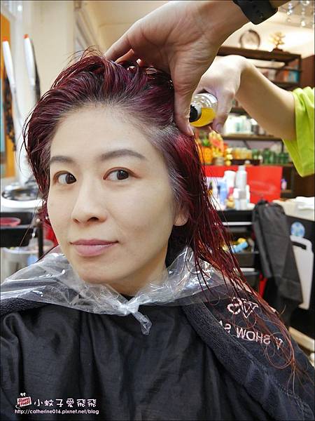 美髮台北車站染髮推薦「V秀造型髮藝」馬克老師莓果髮色更輕盈立體質感 @小蚊子愛飛飛